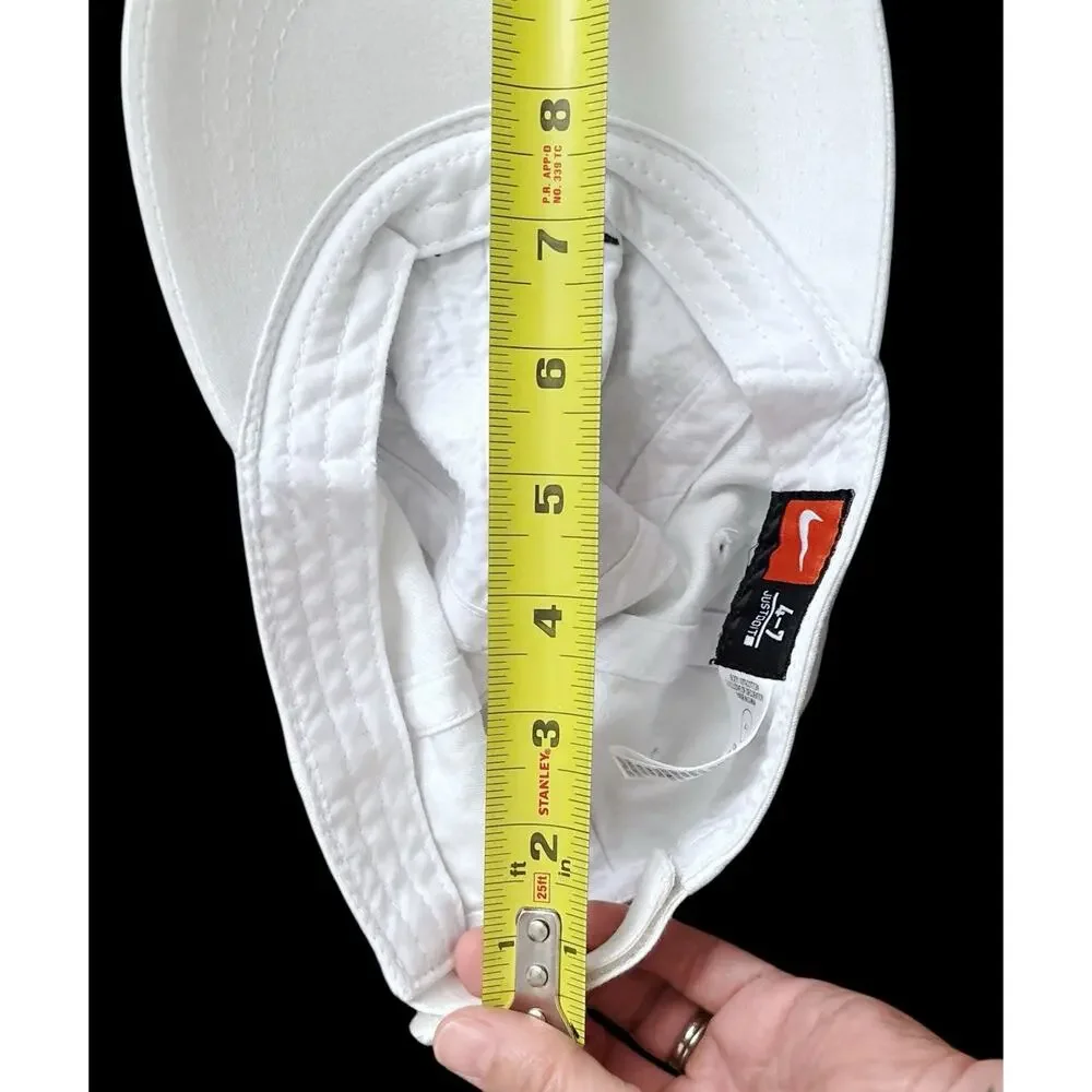 Nike Youth White Adjustable Baseball Cap Hat Swoosh Logo Boys Girls 4-7 - Picture 9 of 10